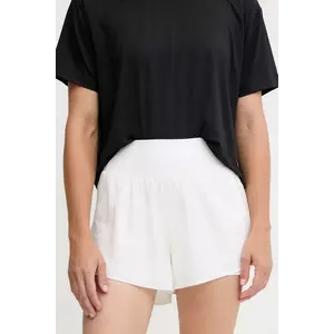 Under Armour pantaloni scurți de antrenament Flex culoarea roz, uni, high waist, 1376936 imagine