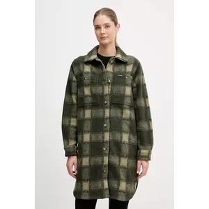 Columbia geacă cu aspect de cămașă Wildest Venture culoarea verde, de tranzitie, 2136171 imagine