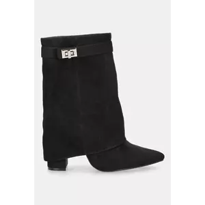 Answear.LAB botine culoarea negru, cu toc drept, izolare usoara imagine