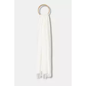 Answear.LAB esarfa de lana culoarea alb, neted imagine