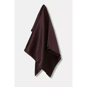 Answear.LAB esarfa de matase culoarea maro, neted imagine