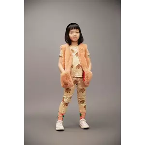 Mini Rodini leggins copii Mammoth culoarea bej, cu model, 25730122 imagine