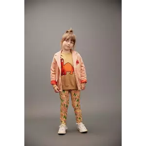 Mini Rodini leggins copii Alpine flowers culoarea galben, cu model, 25730121 imagine