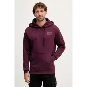 Alpha Industries bluză culoarea bordo, cu glugă, uni, 178318.608 imagine