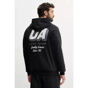 Under Armour bluză Rival culoarea negru, cu glugă, cu imprimeu, 6003955 imagine