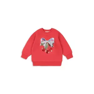 Konges Sløjd bluză copii LOU SEQUIN SWEAT SHIRT OCS culoarea rosu, cu imprimeu, KS103862 imagine