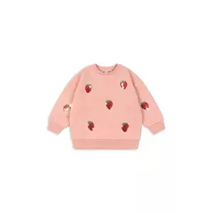 Konges Sløjd bluză copii LOU SEQUIN SWEAT SHIRT OCS culoarea roz, cu imprimeu, KS103862 imagine