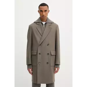 BARENA VENEZIA palton de lână Capospalla Gazabin culoarea maro, CSU5235.444 imagine