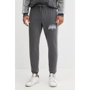 Under Armour pantaloni de trening Rival culoarea gri, cu imprimeu, 6003954 imagine