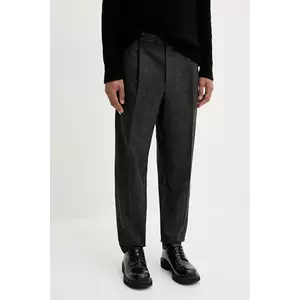 BARENA VENEZIA pantaloni de lână Pantalone Masco culoarea negru, cu fason chinos, PAU5500.501 imagine