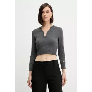 Simona Corsellini pulover de lână culoarea gri, light, A25CPMGE0601 imagine