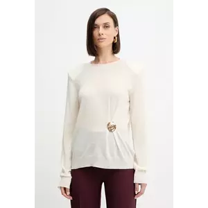 Simona Corsellini pulover de lână culoarea bej, light, A25CPMGE0301 imagine