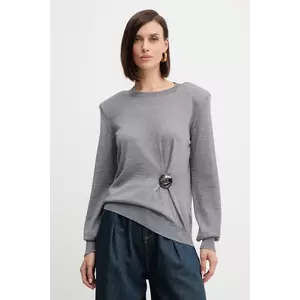 Simona Corsellini pulover de lână culoarea gri, light, A25CPMGE0301 imagine