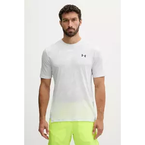 Under Armour tricou de antrenament culoarea gri, cu model, 1390047 imagine