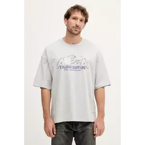 Alpha Industries tricou din bumbac culoarea gri, cu imprimeu, 156551.666 imagine