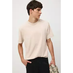 Medicine tricou din bumbac culoarea bej, uni imagine