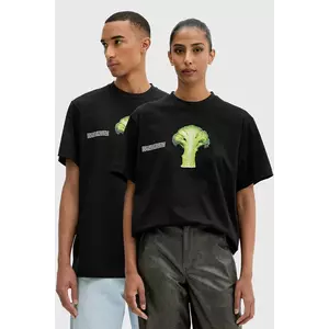 Pangaia tricou din bumbac culoarea negru, cu imprimeu, 10002603 imagine