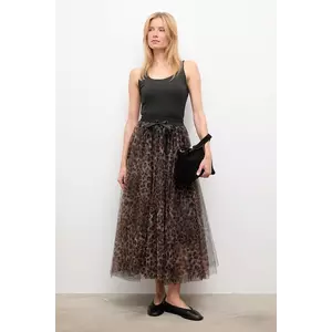 Answear.LAB fusta culoarea maro, maxi, evazati imagine