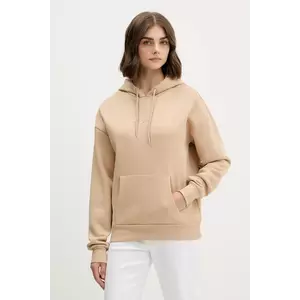 Desigual bluză BASIC culoarea maro, cu glugă, uni, 25WWSK13 imagine