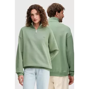 Lacoste hanorac de bumbac culoarea verde, neted, SH7759 imagine
