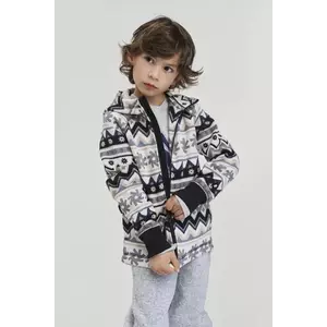 Reima hanorac polar pentru copii Northern culoarea negru, cu glugă, cu model, 5200044A imagine