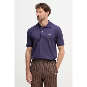 Lacoste polo de bumbac culoarea verde, neted imagine