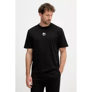 Lacoste tricou din bumbac culoarea bleumarin, cu imprimeu, TH2739 imagine