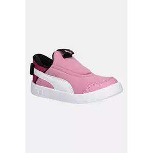 Puma sneakers pentru copii Courtflex v3 SLIPTECH PS culoarea roz, 399734 imagine
