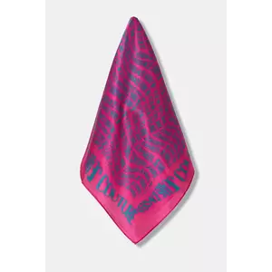 Versace Jeans Couture eșarfă de mătase culoarea roz, cu model, 79HA7H01 ZG406 imagine
