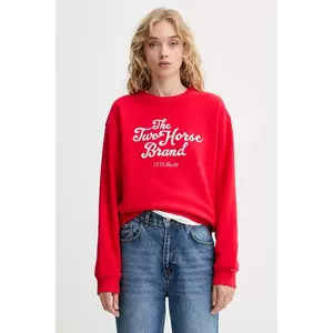 Levi's hanorac de bumbac culoarea rosu, cu imprimeu, 0002L imagine