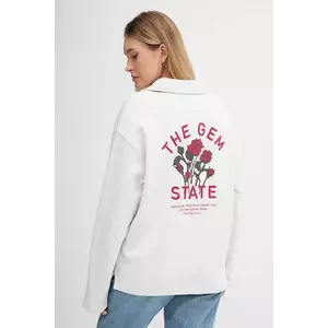 Tommy Jeans hanorac de bumbac culoarea gri, uni, DW0DW22182 imagine