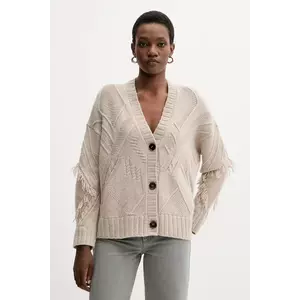 Weekend Max Mara cardigan din lână STALLO culoarea bej, 2525346052600 imagine