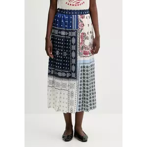 Weekend Max Mara fustă LUNA culoarea bleumarin, midi, evazati, 2525106021600 imagine