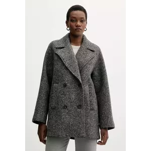 MM palton de lână OBLIQUA culoarea gri, 2526906018600 imagine