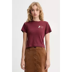 Levi's tricou din bumbac culoarea bordo, A8798 imagine