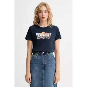 Levi's tricou din bumbac culoarea bleumarin, 17369 imagine