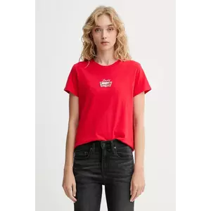 Levi's tricou din bumbac culoarea rosu, 17369 imagine