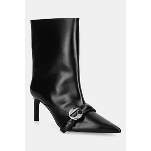 Coperni cizme de piele Ankle Heeled Belt Boots culoarea negru, cu toc cui, COPSH87F6058 imagine