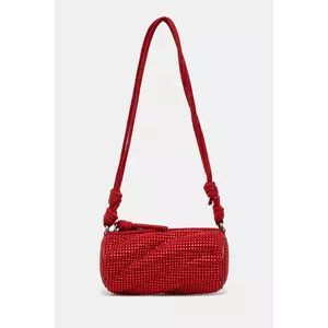 Fiorucci geantă de mana din piele întoarsă Suede Rhinestone Micro Mella culoarea rosu, U01FMASL005LE05RD01 imagine