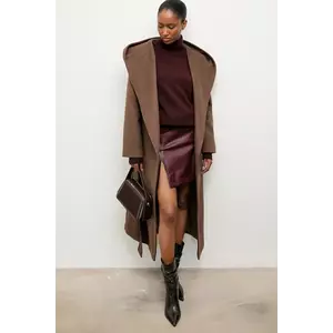 Answear.LAB palton de lana culoarea maro imagine