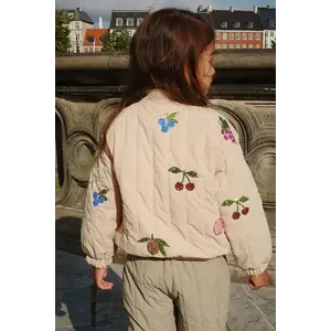 Konges Sløjd geacă JUNO SEQUIN BOMBER JACKET culoarea bej, KS103490 imagine