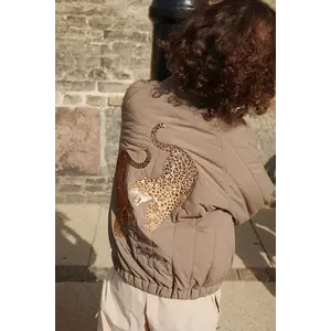 Konges Sløjd geacă bomber pentru copii JUNO BOMBER JACKET culoarea maro, KS103484 imagine