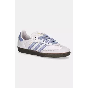 adidas Originals sneakers din piele Samba OG culoarea violet, JR8822 imagine