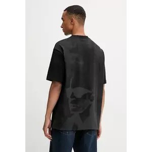 Karl Lagerfeld Jeans tricou din bumbac culoarea negru, cu imprimeu, A4M17030 imagine