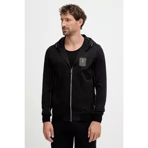 Aeronautica Militare bluză culoarea negru, cu glugă, cu imprimeu, FE2064UF00667 imagine