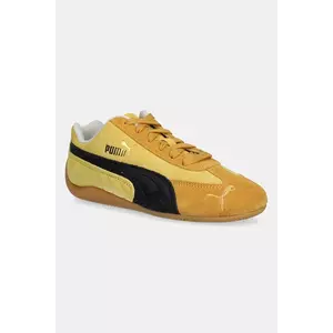 Puma sneakers din piele întoarsă Speedcat culoarea galben, 406329 imagine