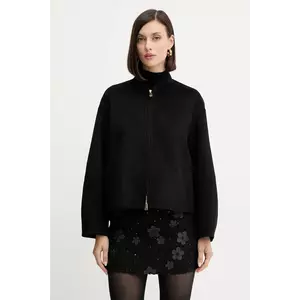 Marella geacă de lână culoarea negru, de tranziție, 2523086071200 imagine