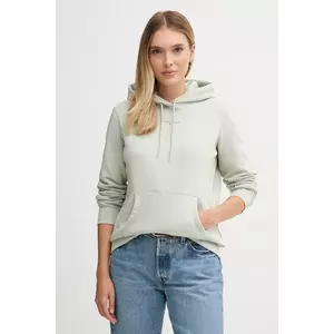 Tommy Jeans bluză culoarea verde, cu glugă, cu imprimeu, DW0DW21963 imagine