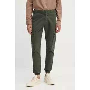 Tommy Jeans pantaloni culoarea verde, cu fason cargo, DM0DM22003 imagine