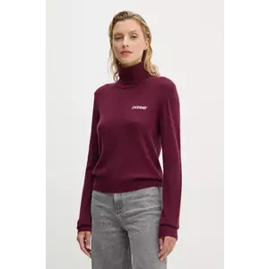 2NDDAY pulover din amestec de lana Porto TT femei, culoarea violet, light, cu guler, 2245344408 imagine